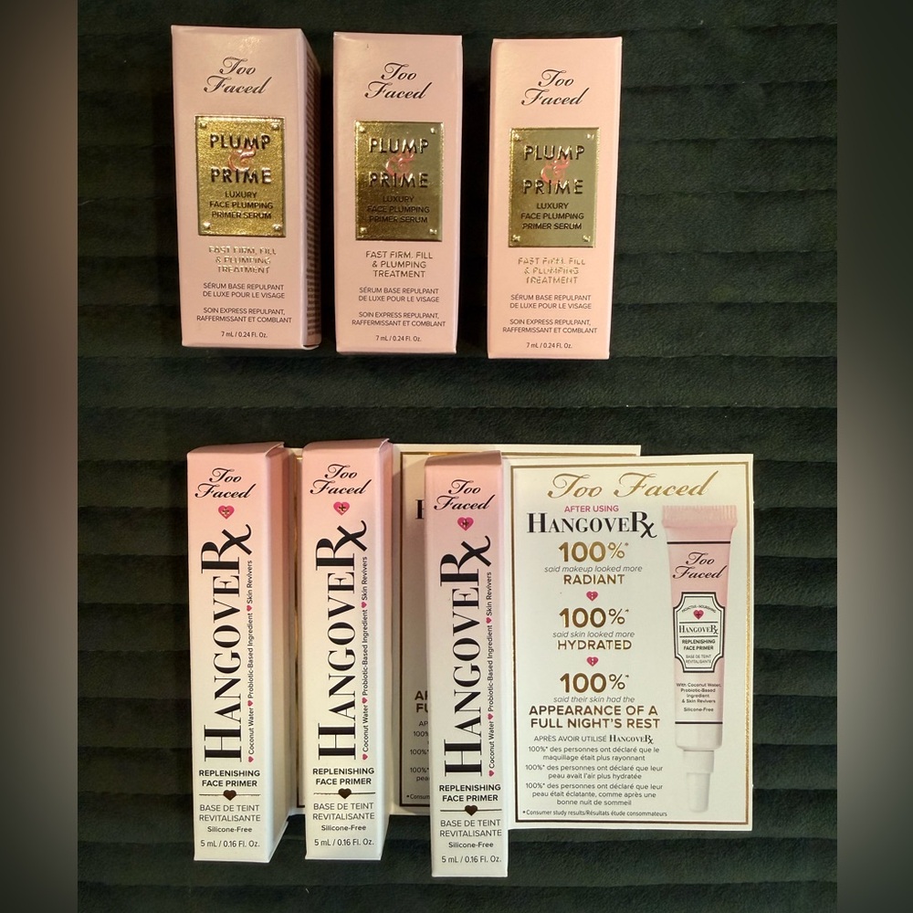 Too Faced Plump & Prime and Hangover Primer